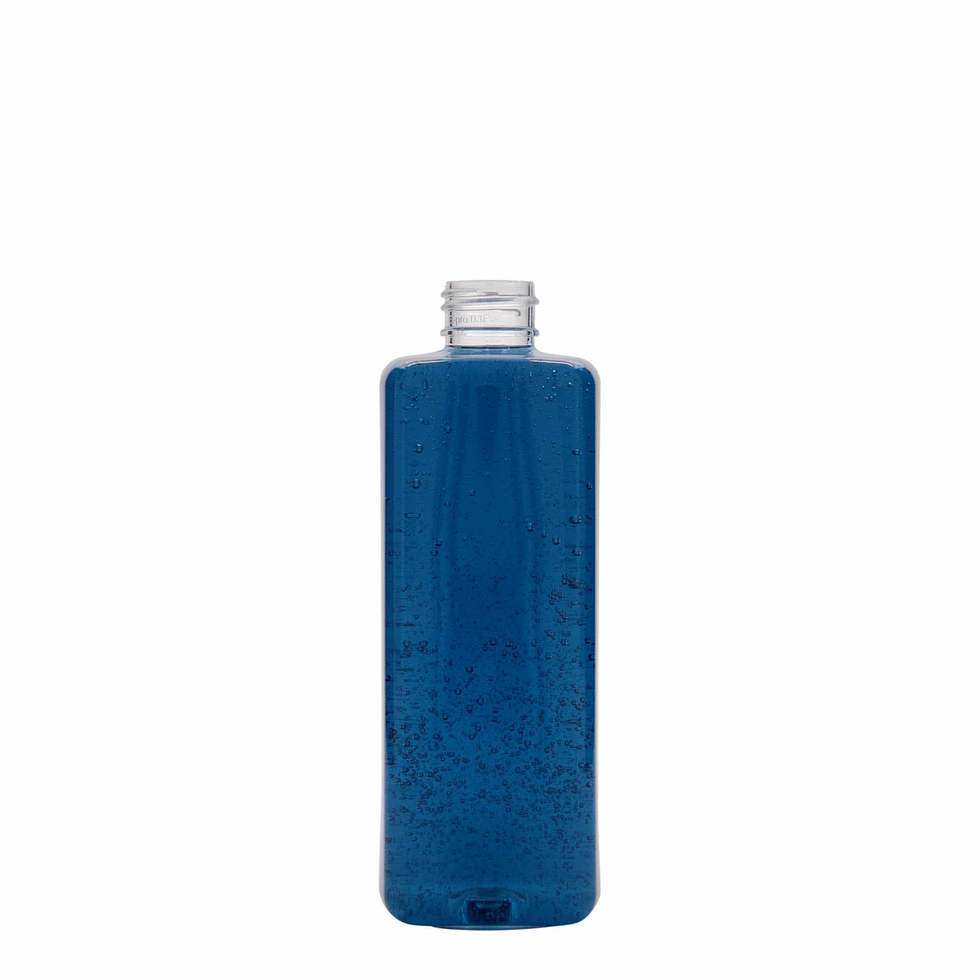 300 ml PET-flaska 'Karl', kvadratisk, plast, mynning: GPI 24/410