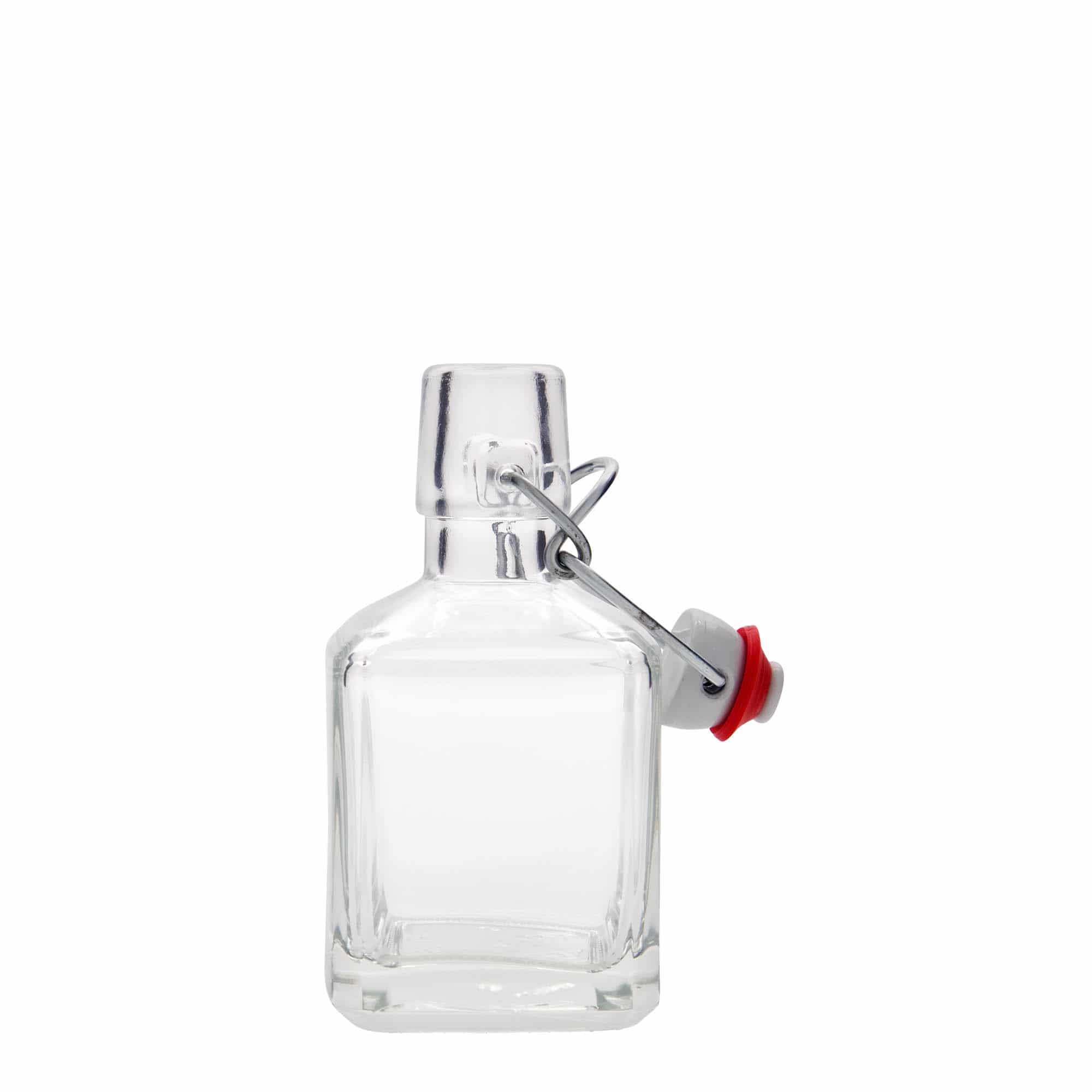200 ml glasflaska 'Kubica', kvadratisk, mynning: patentkork