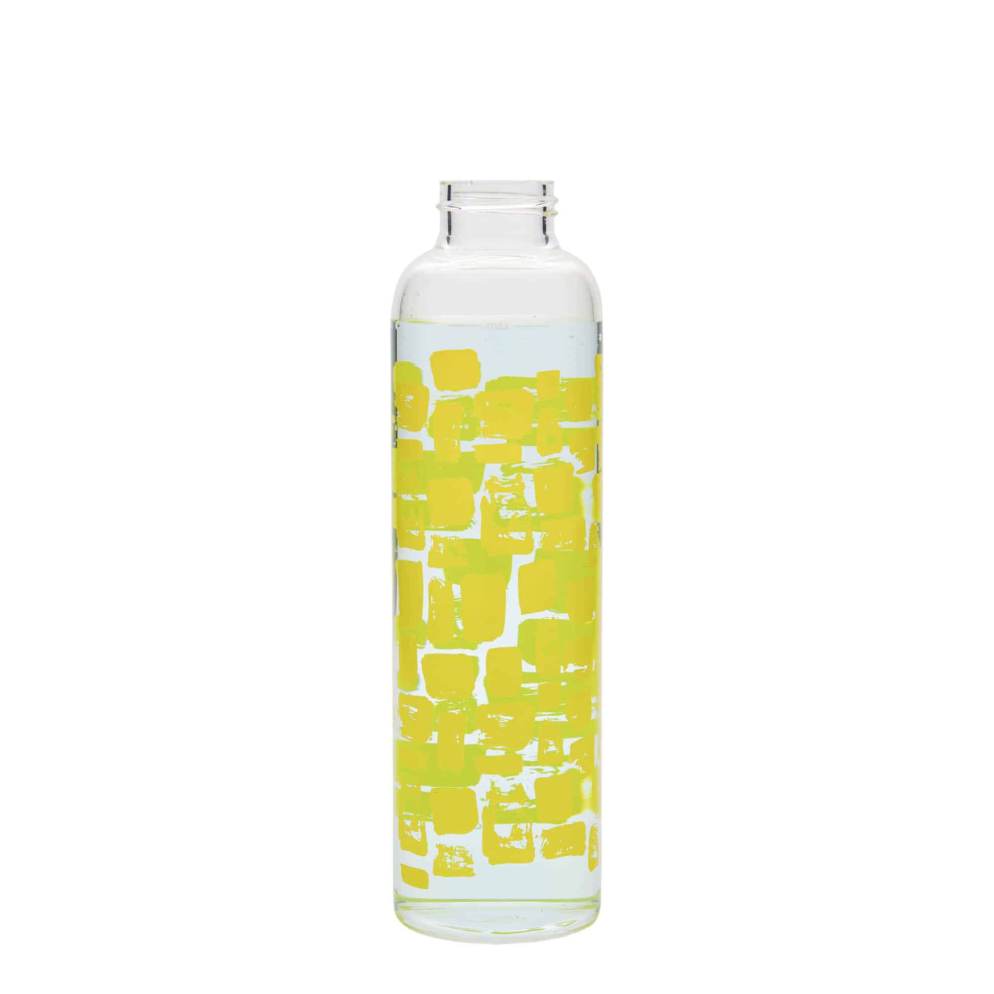 500 ml dricksflaska 'Perseus', motiv: gula rektanglar, mynning: skruvkapsel