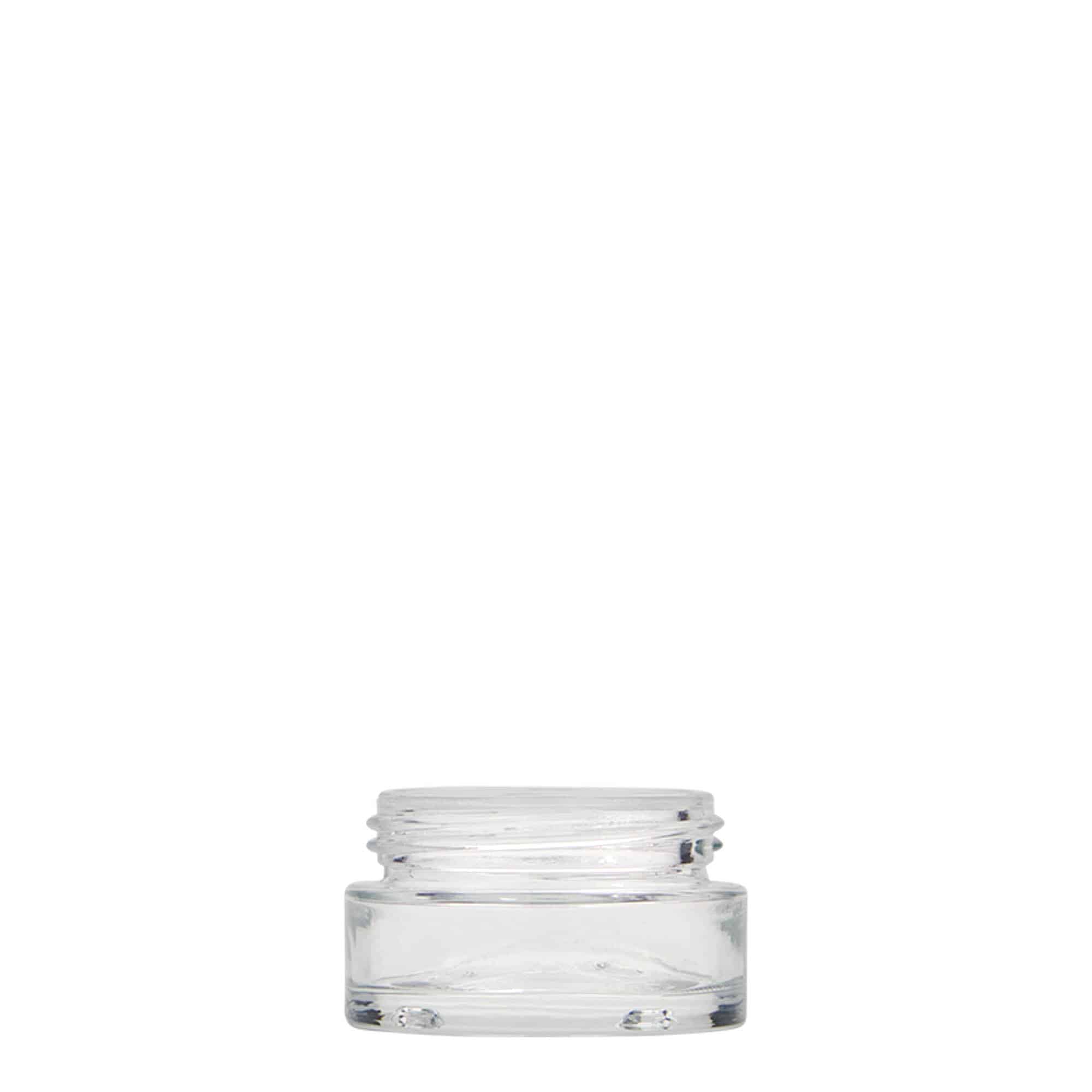 15 ml burk 'Clear Edition', glas, mynning: skruvkapsel