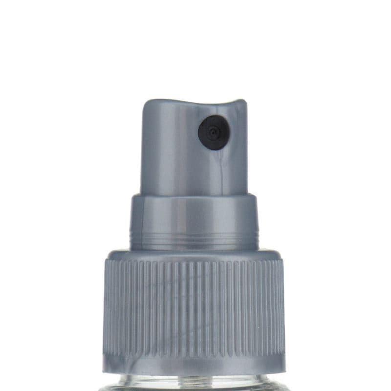 Skruvkapsel spraymunstycke, PP-plast, silver, för mynning: GPI 24/410