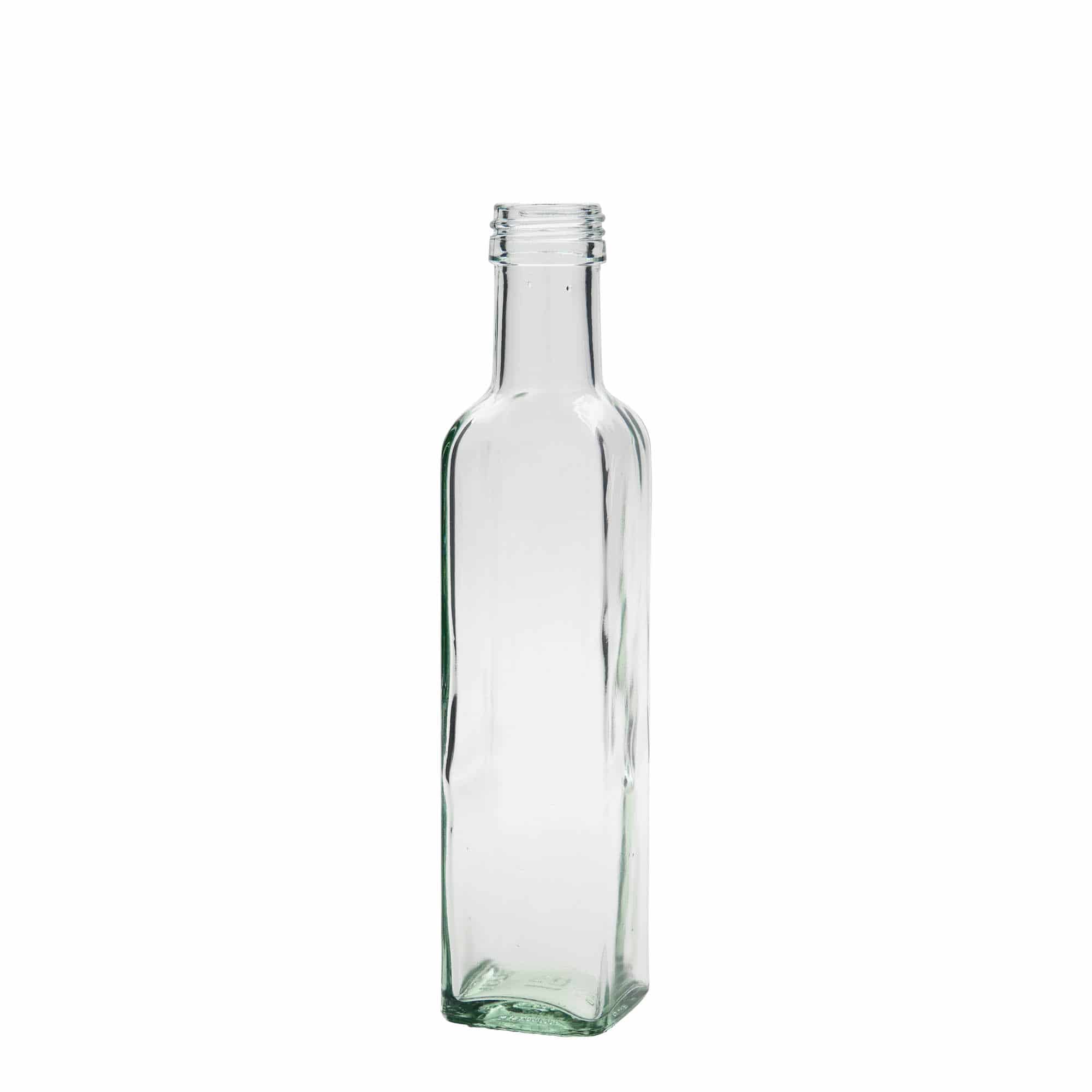 250 ml glasflaska 'Marasca', kvadratisk, mynning: PP 31,5