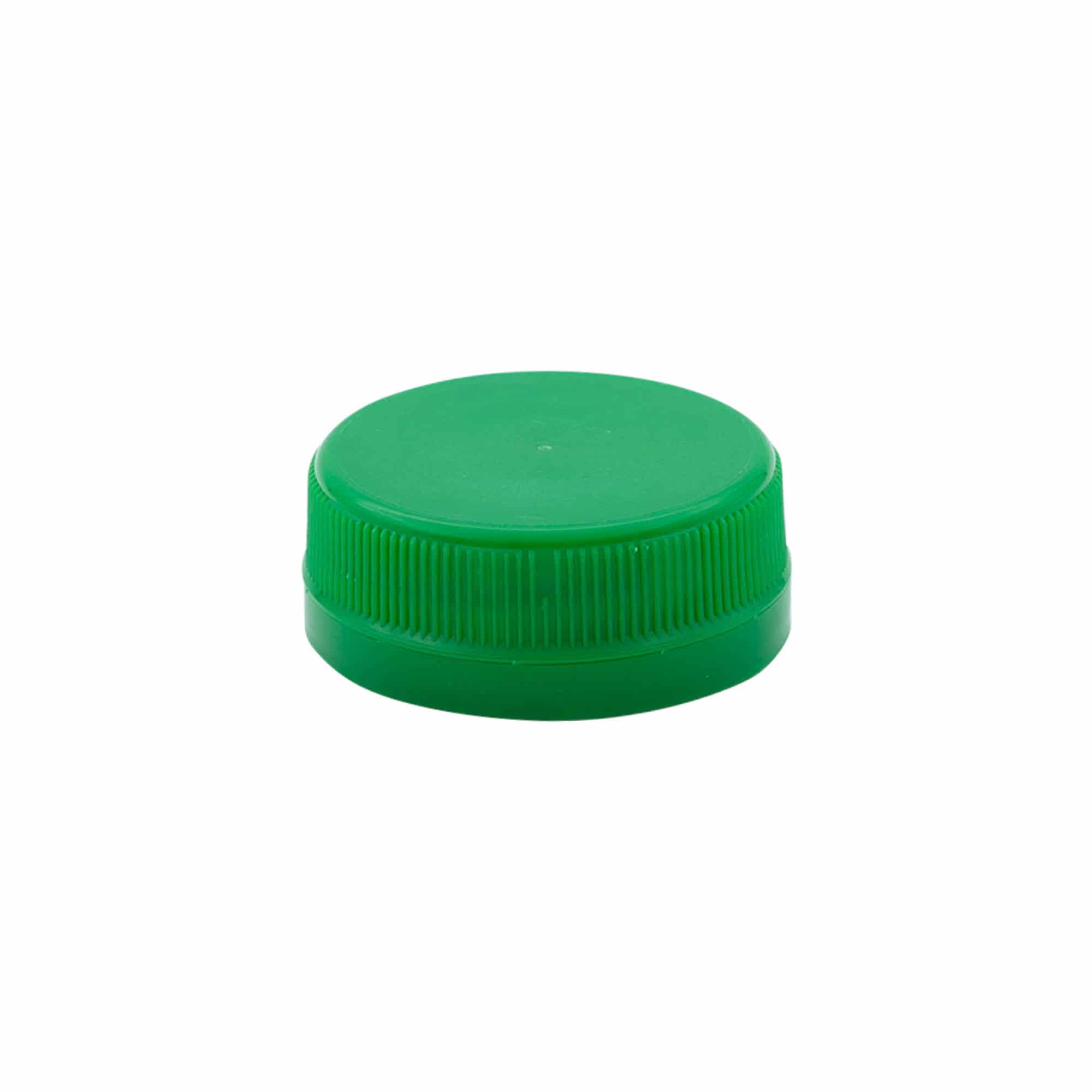 Skruvkapsel dubbelgänga, PE-plast, grön, för mynning: PET 38 mm