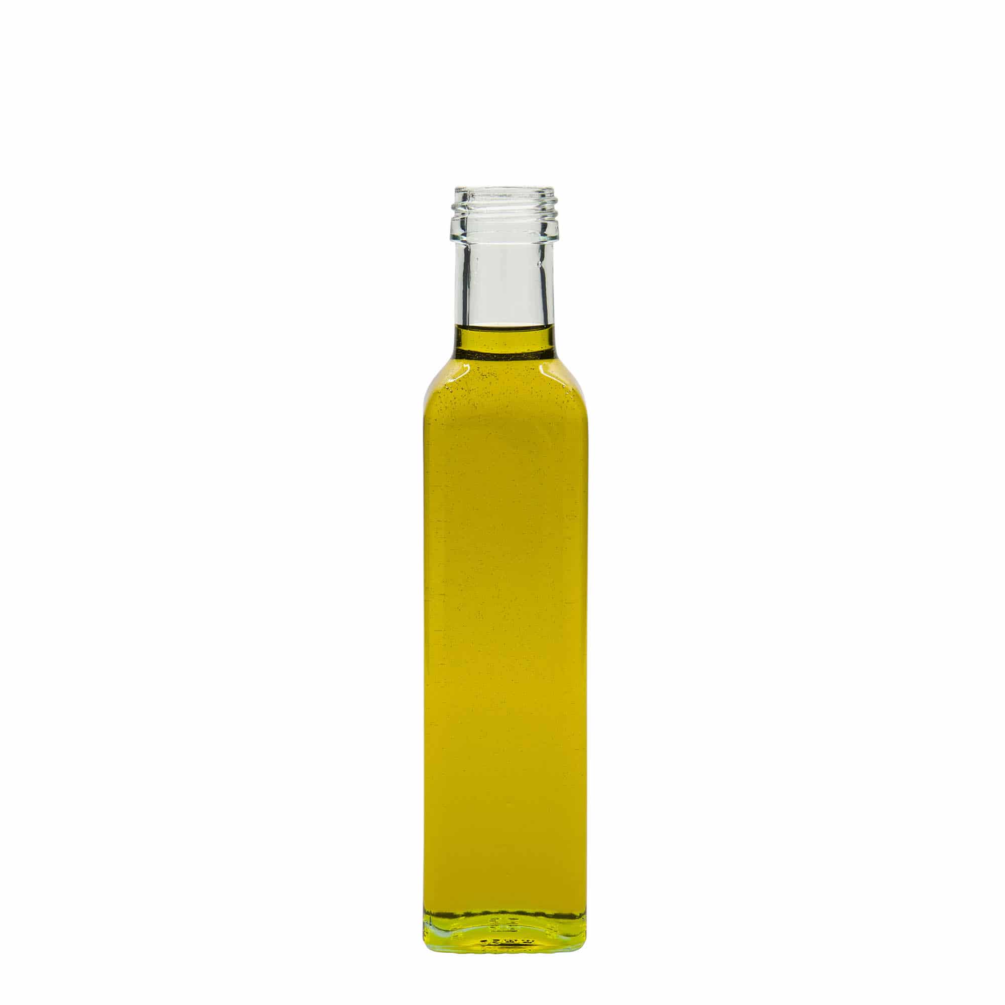 250 ml glasflaska 'Marasca', kvadratisk, mynning: PP 31,5