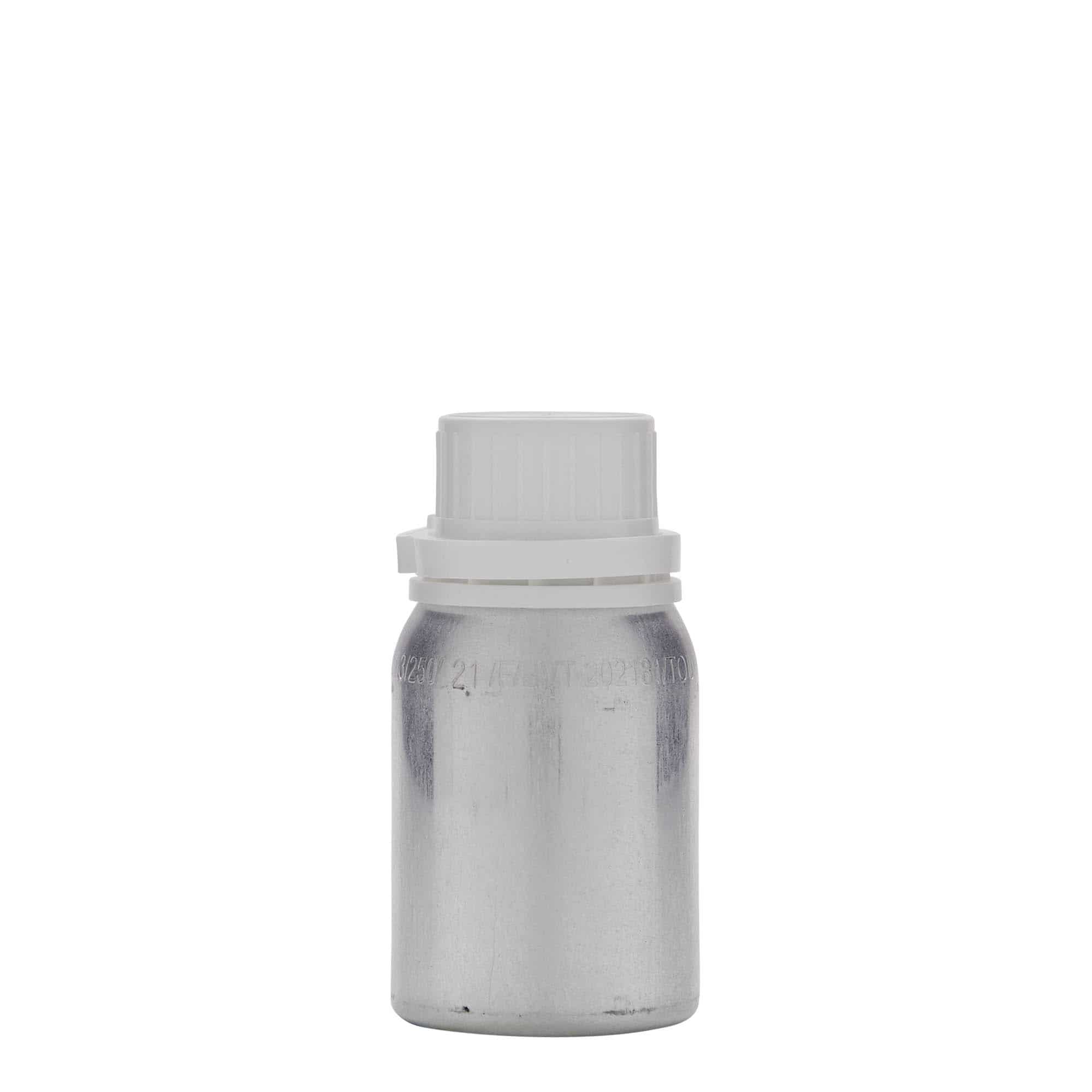 125 ml aluminiumflaska, metall, silver, mynning: DIN 32