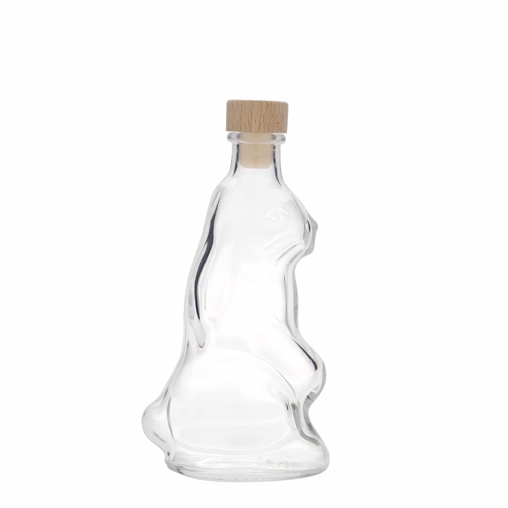 200 ml glasflaska 'Hare', mynning: kork