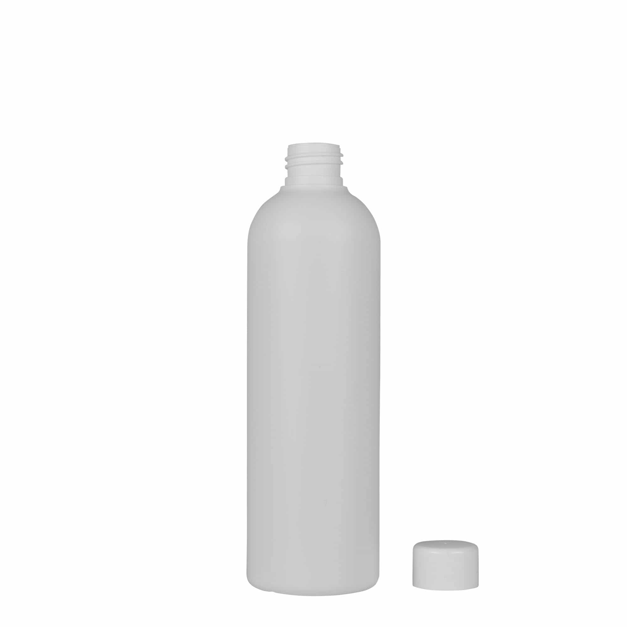 300 ml plastflaska 'Tuffy', HDPE, vit, mynning: GPI 24/410