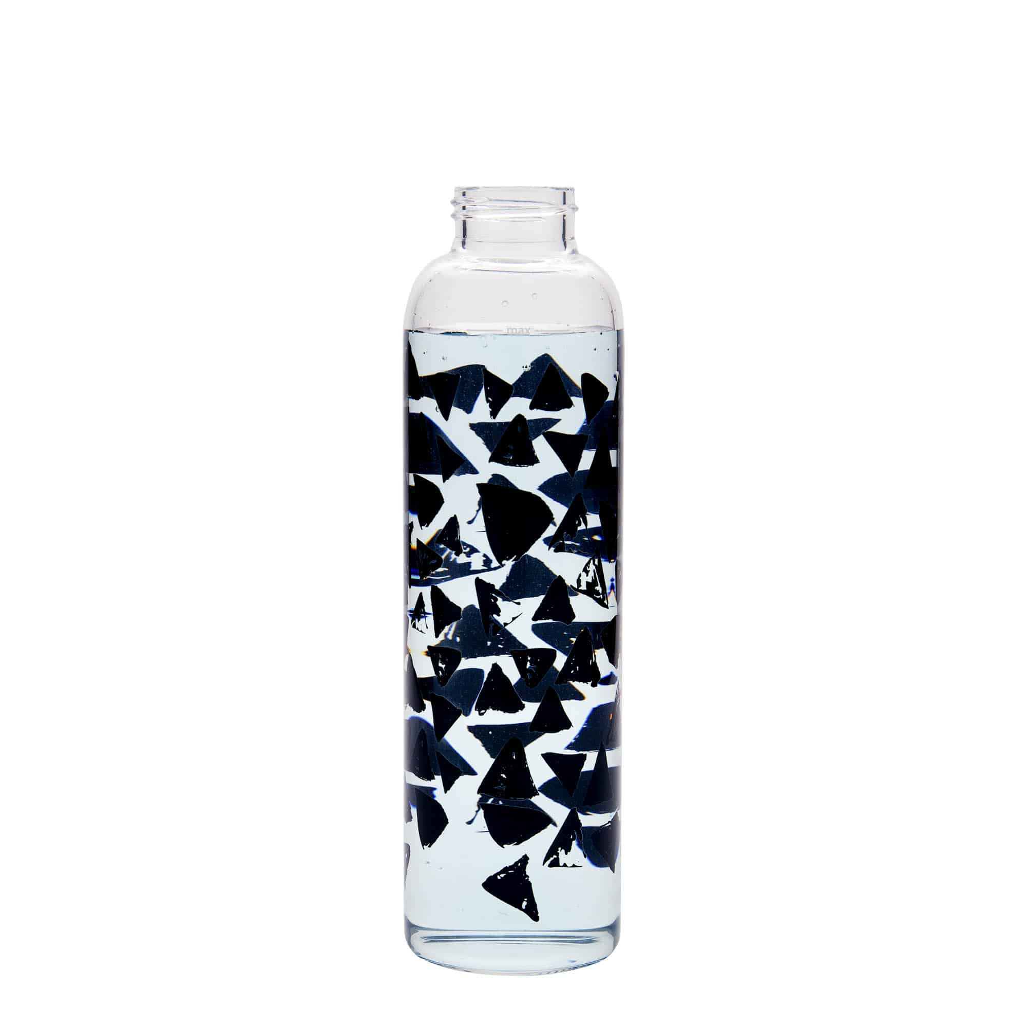 500 ml dricksflaska 'Perseus', motiv: svarta trianglar, mynning: skruvkapsel