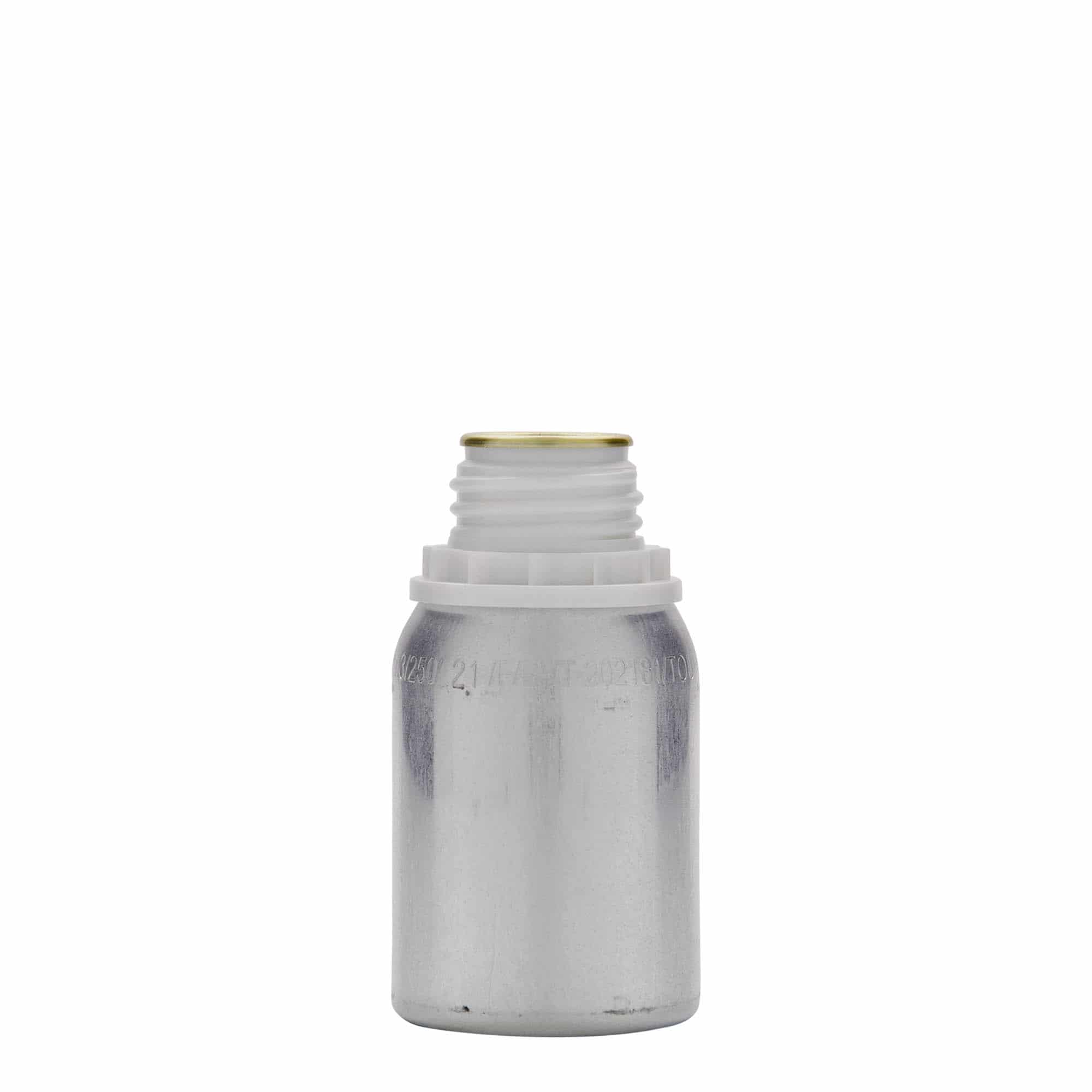 125 ml aluminiumflaska, metall, silver, mynning: DIN 32