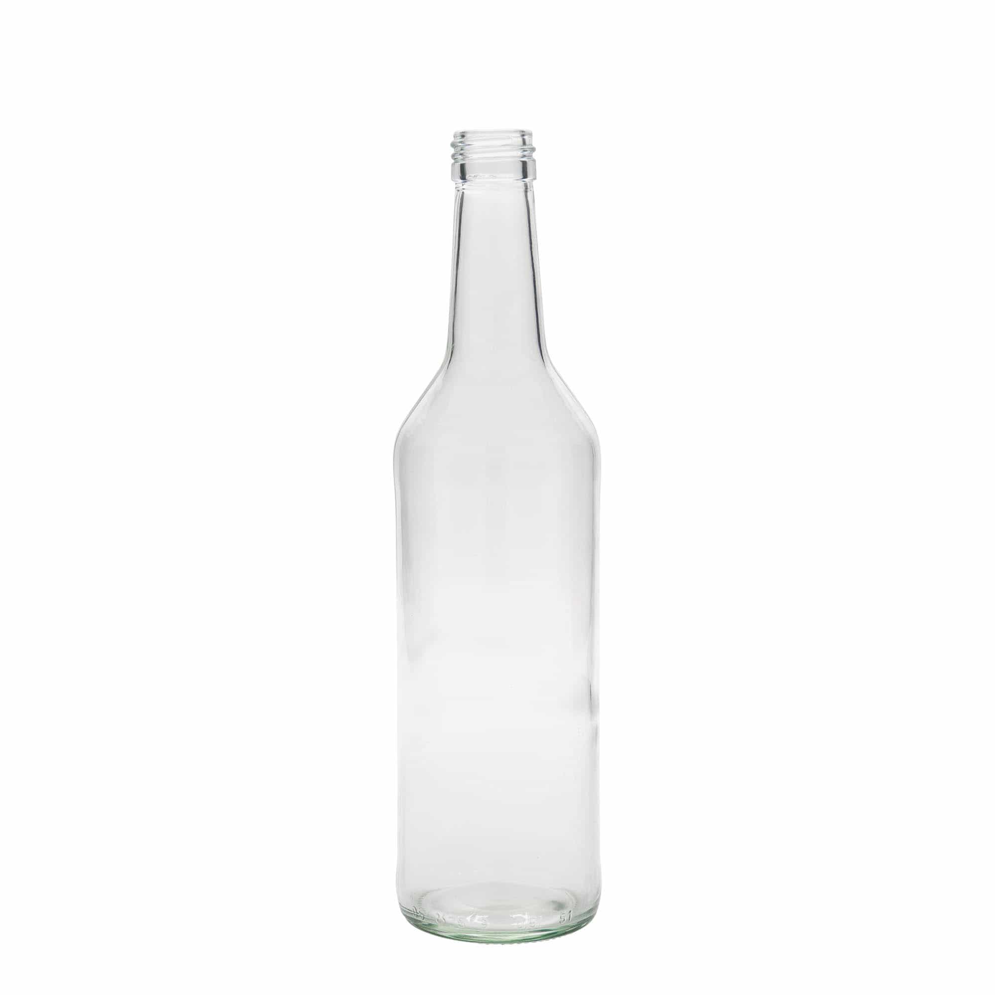 500 ml glasflaska rak hals, mynning: PP 28