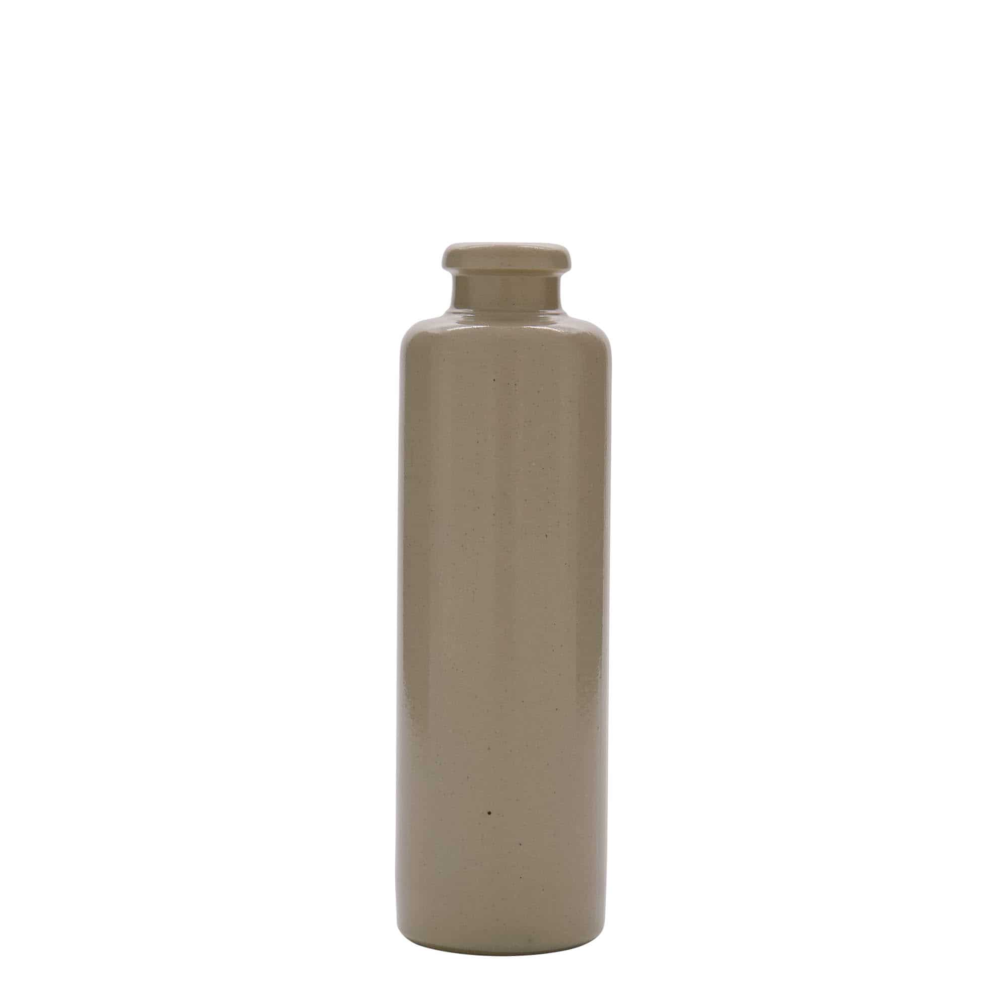 200 ml lerkrus, stengods, beige, mynning: kork