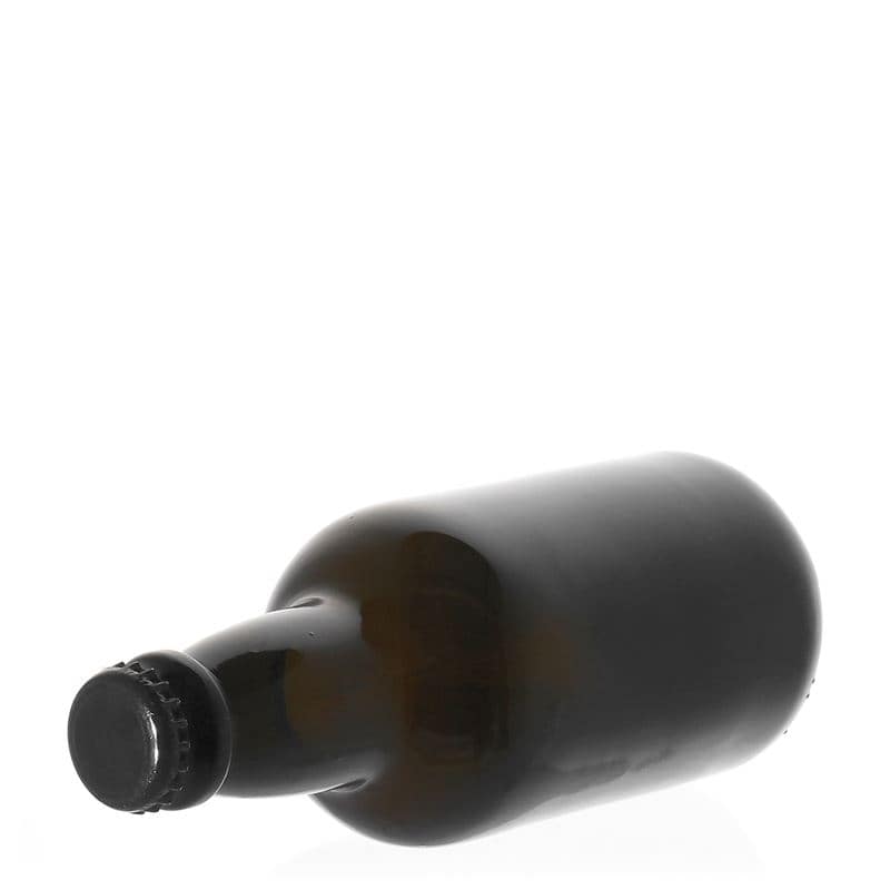 330 ml ölflaska 'Era', glas, antikgrön, mynning: kronkapsyl