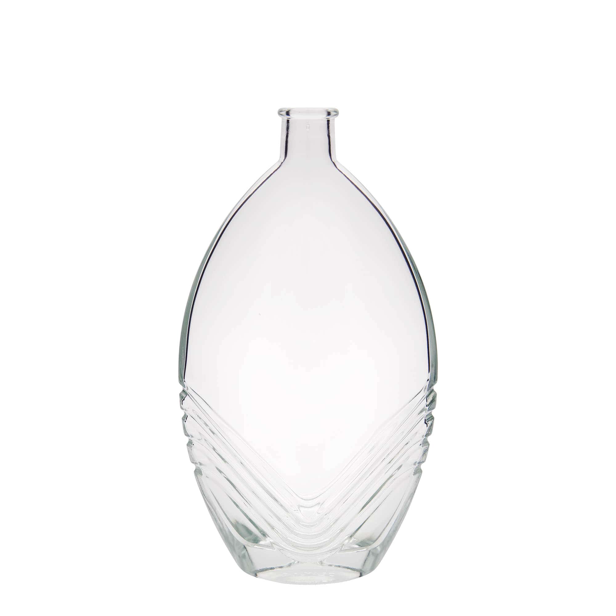 500 ml glasflaska 'Florence', oval, mynning: kork