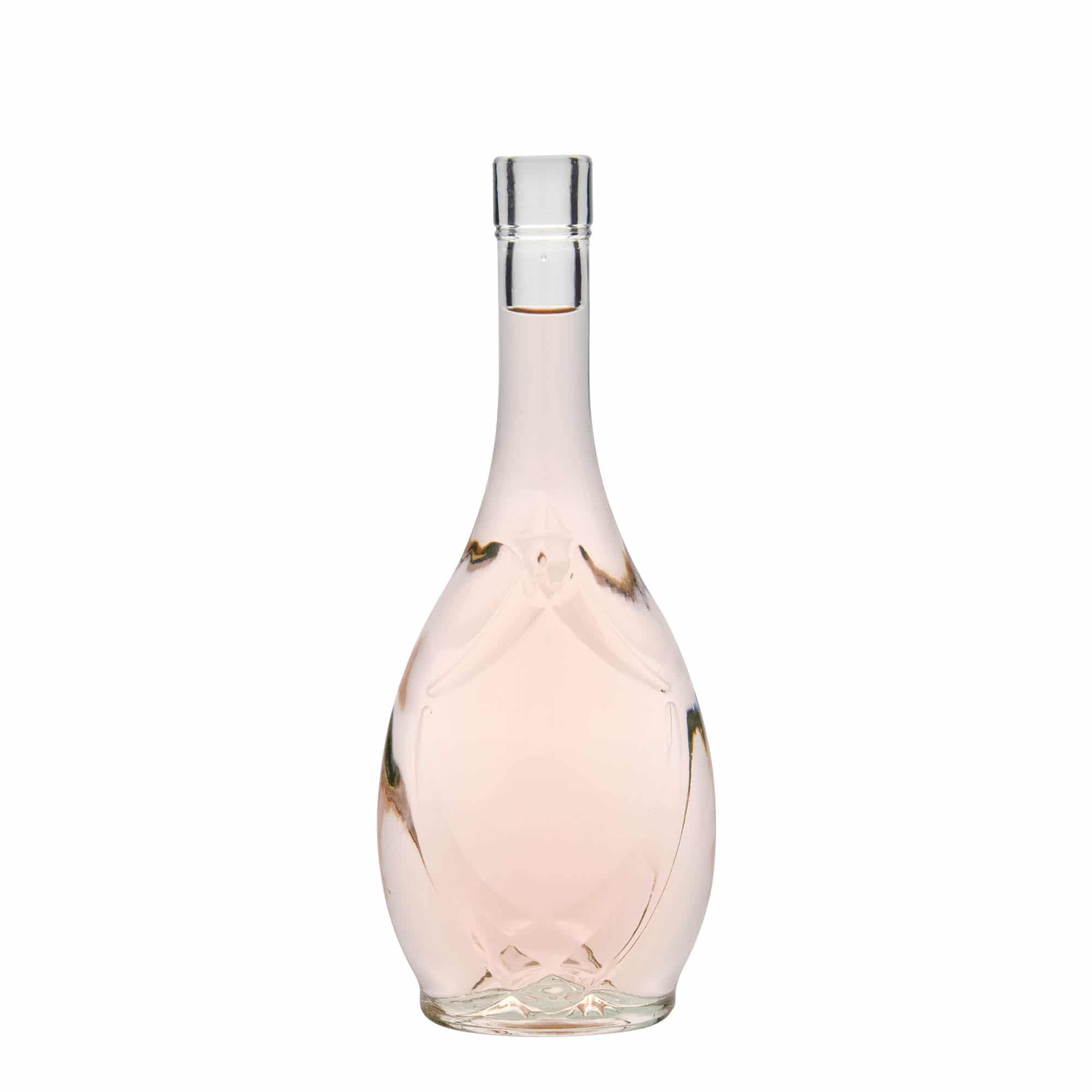 500 ml glasflaska 'Saragossa', oval, mynning: kork