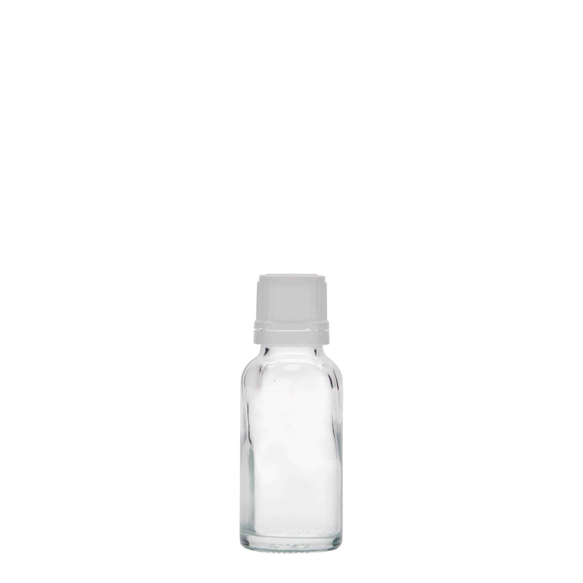 20 ml medicinflaska, glas, mynning: DIN 18