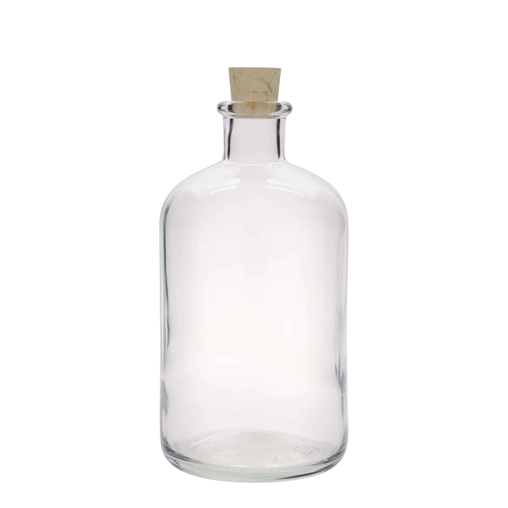 1 000 ml apoteksglasflaska, mynning: kork