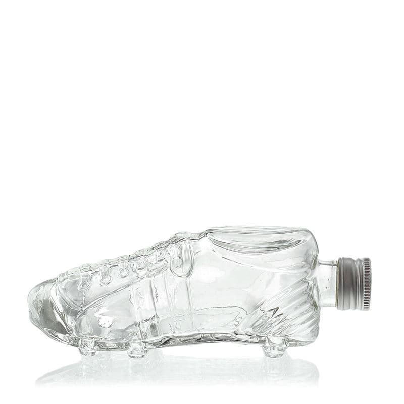 200 ml glasflaska 'Fotbollssko', mynning: PP 28