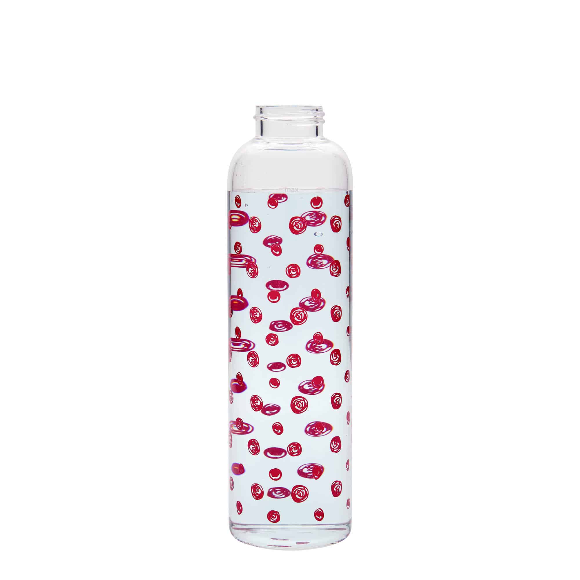 500 ml dricksflaska 'Perseus', motiv: röda prickar, mynning: skruvkapsel