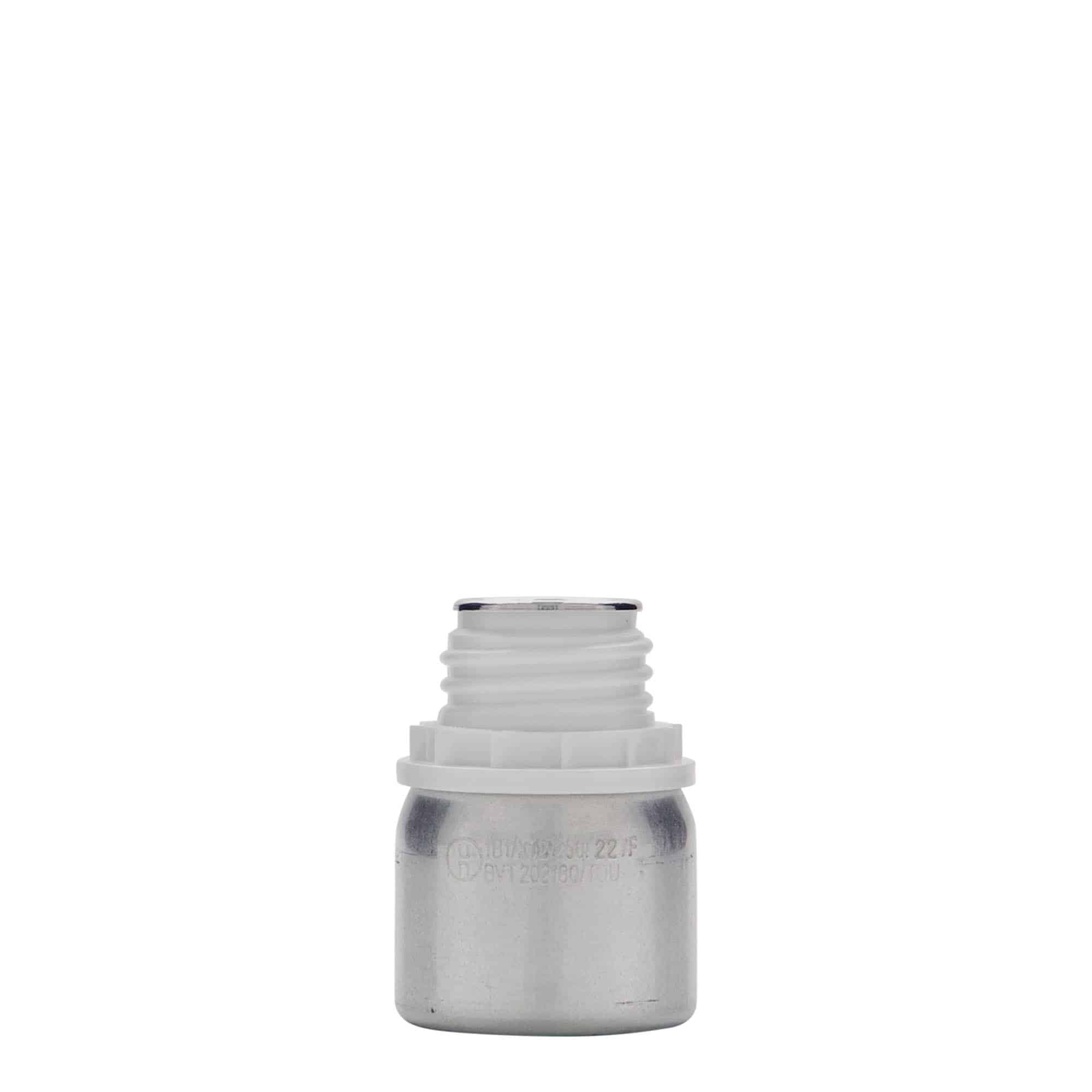 50 ml aluminiumflaska, metall, silver, mynning: DIN 32