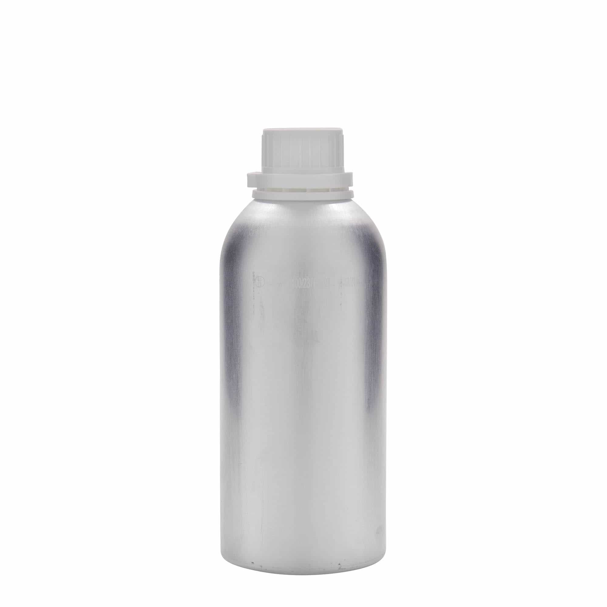 625 ml aluminiumflaska, metall, silver, mynning: DIN 32