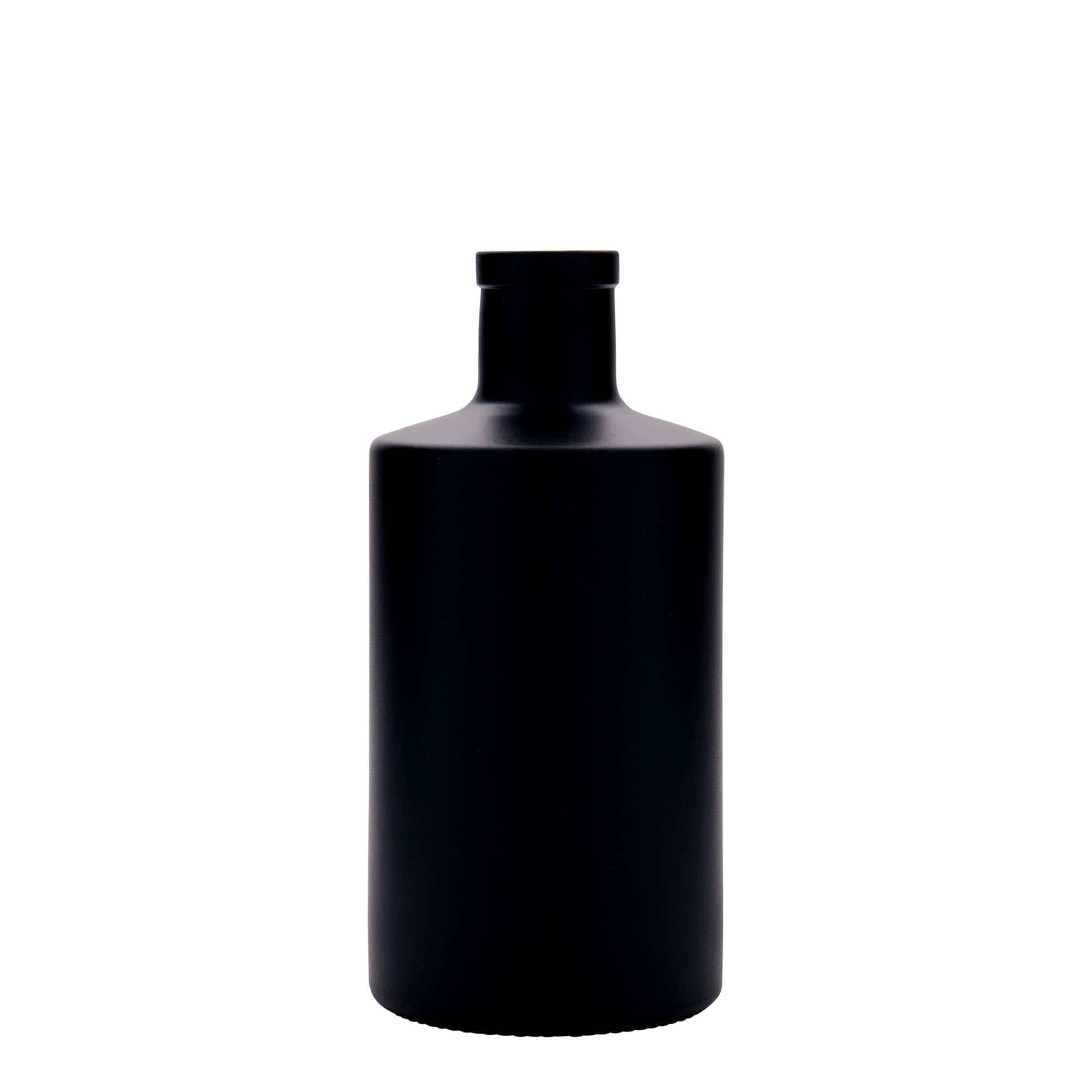 500 ml glasflaska 'Caroline', svart, mynning: kork