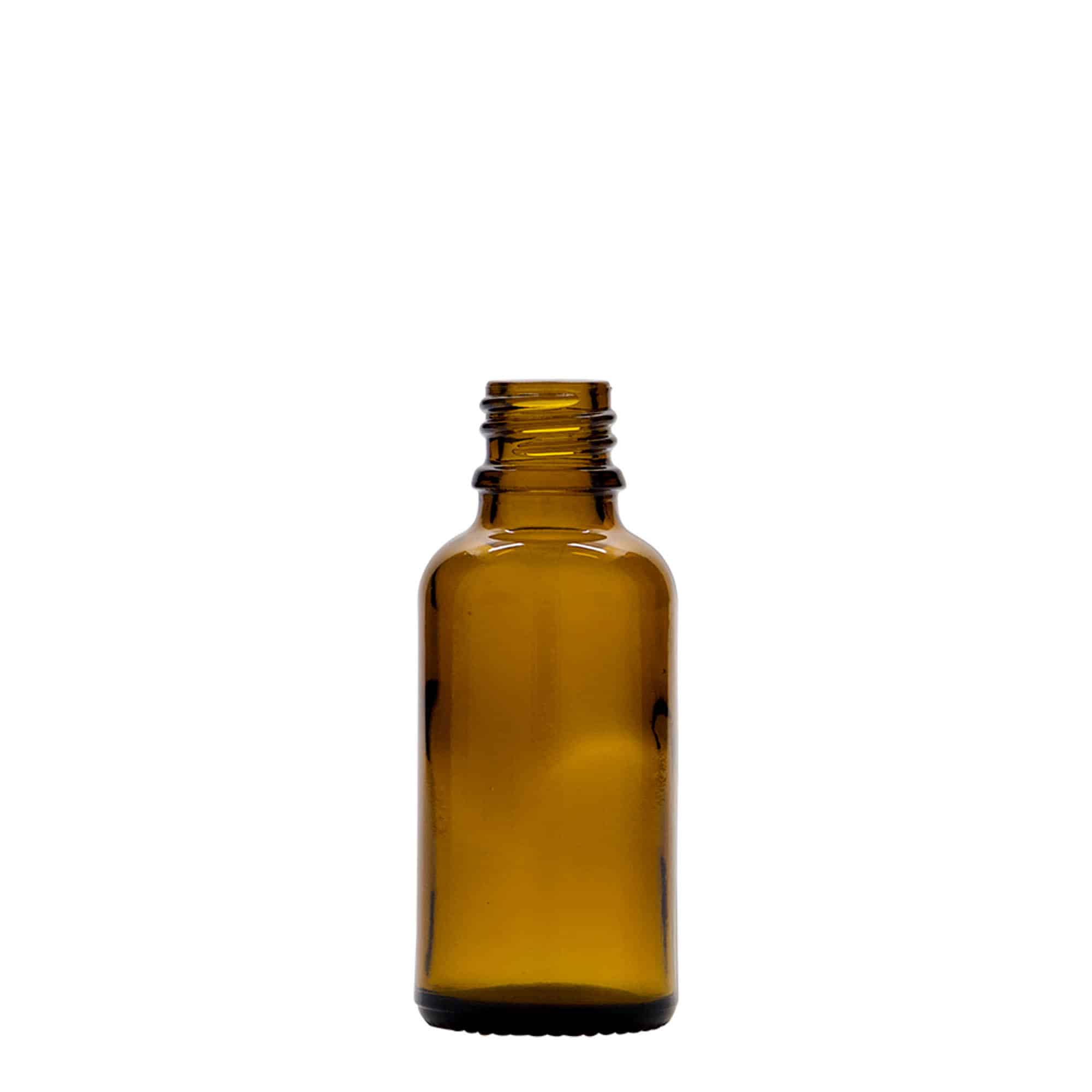 30 ml sprayflaska medicin, glas, brun, mynning: DIN 18