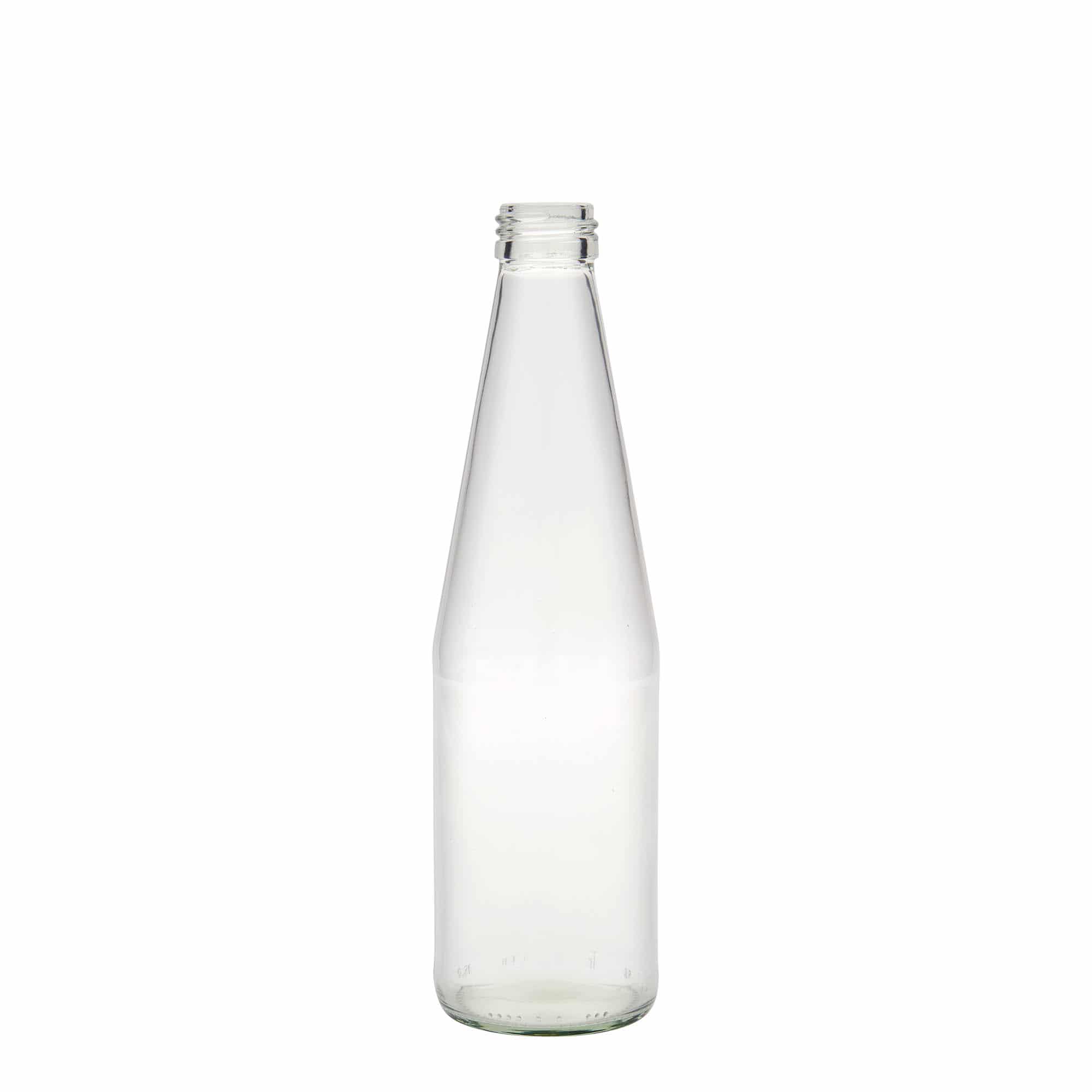 330 ml universalflaska morotsformad, glas, mynning: PP 28