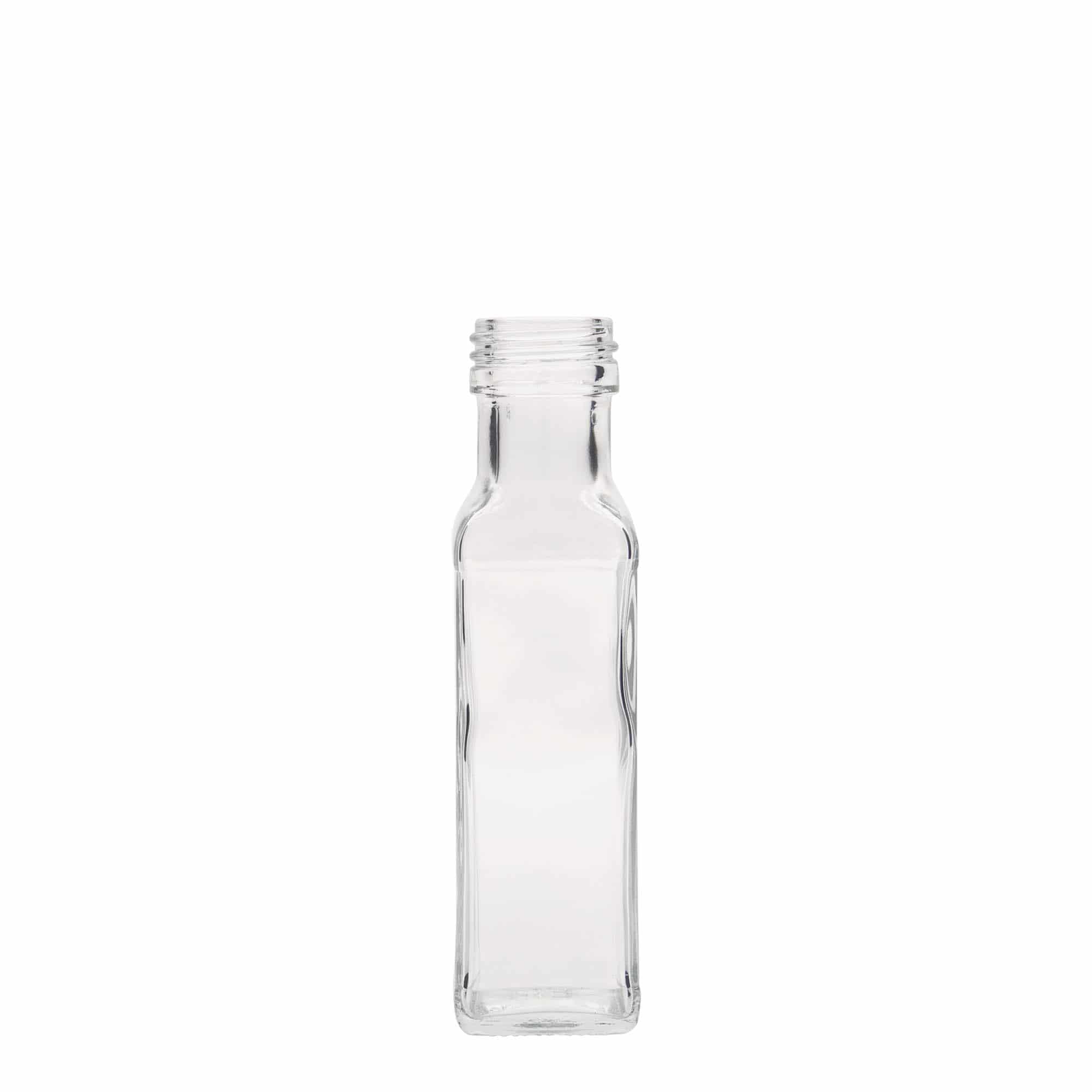 100 ml glasflaska 'Marasca', kvadratisk, mynning: PP 31,5