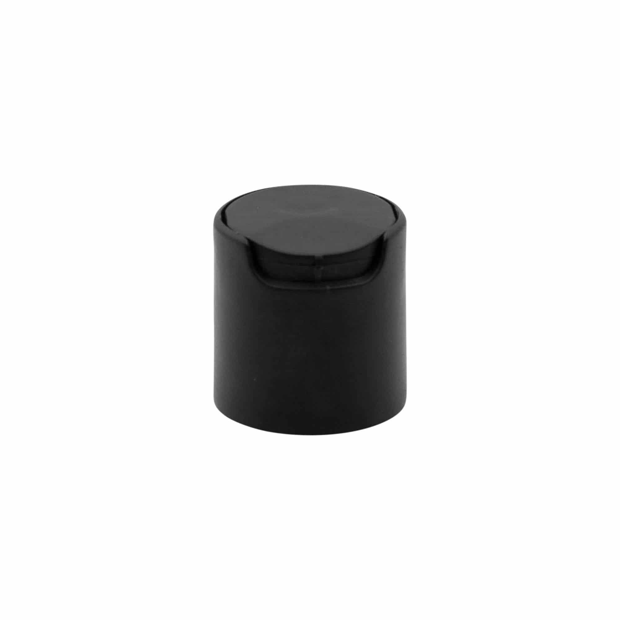 Skruvkapsel Disc Top, PP-plast, svart, för mynning: GPI 24/410
