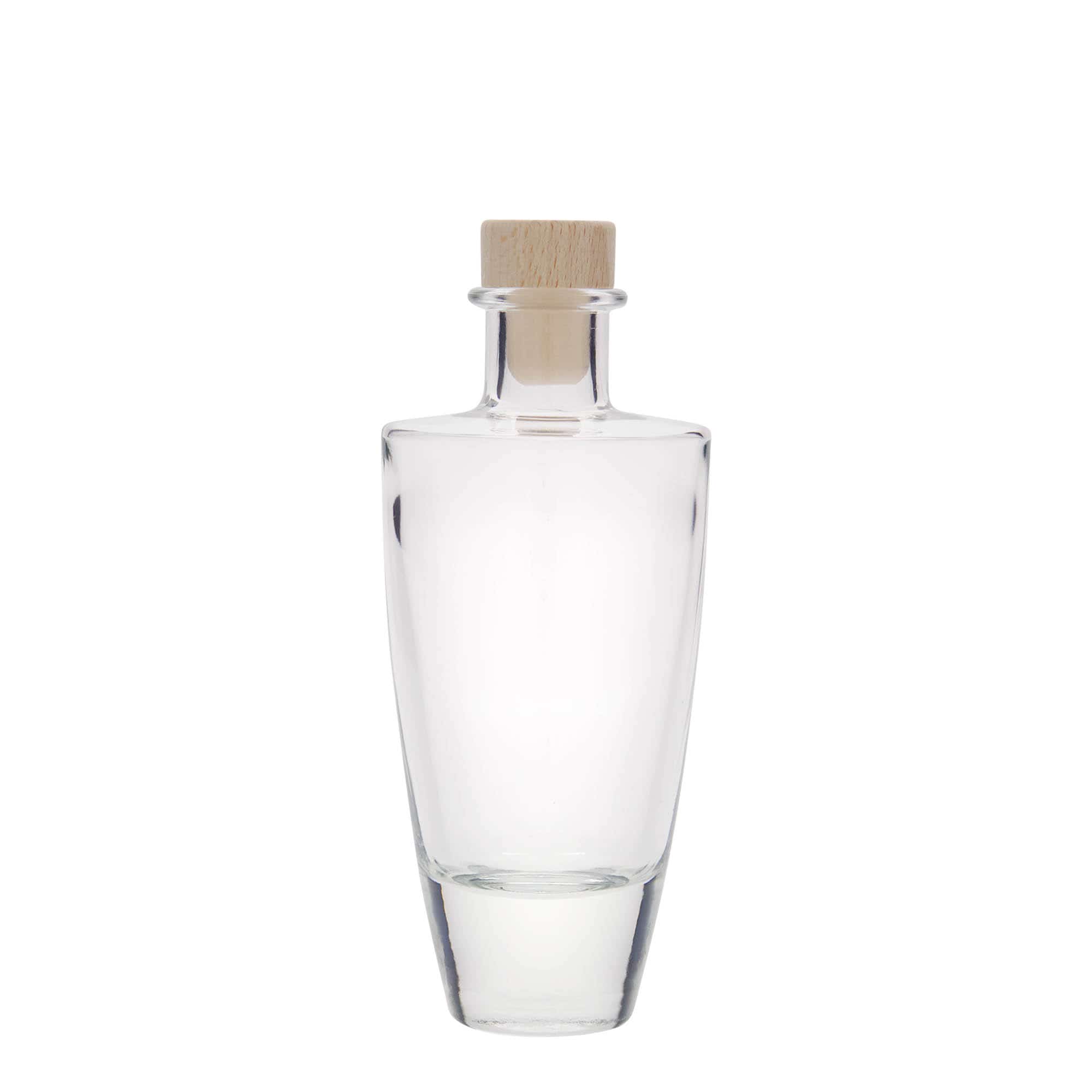 200 ml glasflaska 'Vanessa', oval, mynning: kork