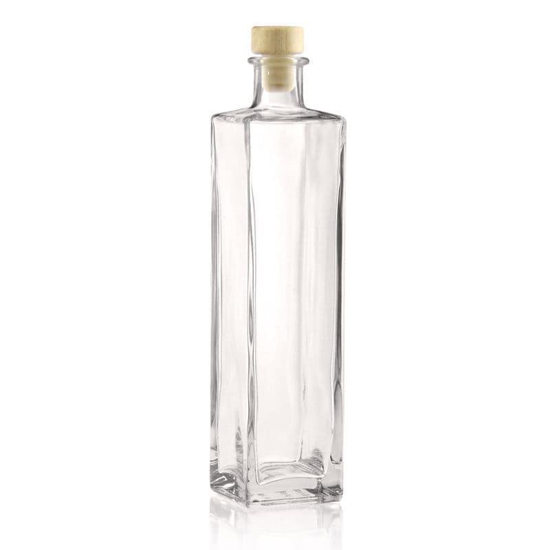 500 ml glasflaska 'Rafaello', kvadratisk, mynning: kork