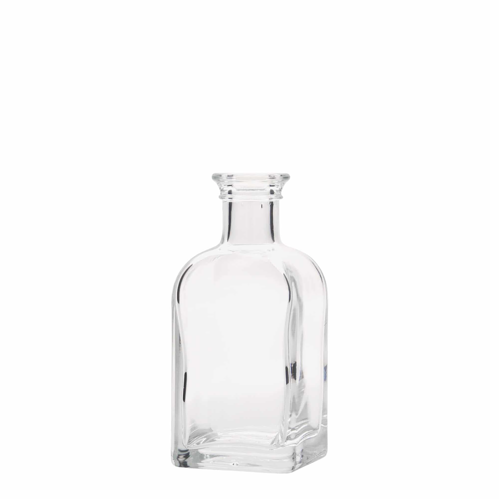 100 ml apoteksglasflaska Carré, kvadratisk, mynning: kork