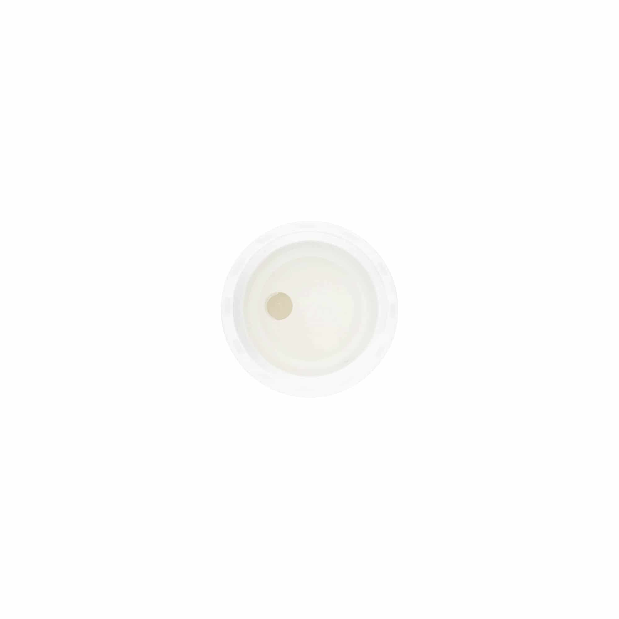 Skruvkapsel Disc Top, PP-plast, vit, för mynning: GPI 20/410