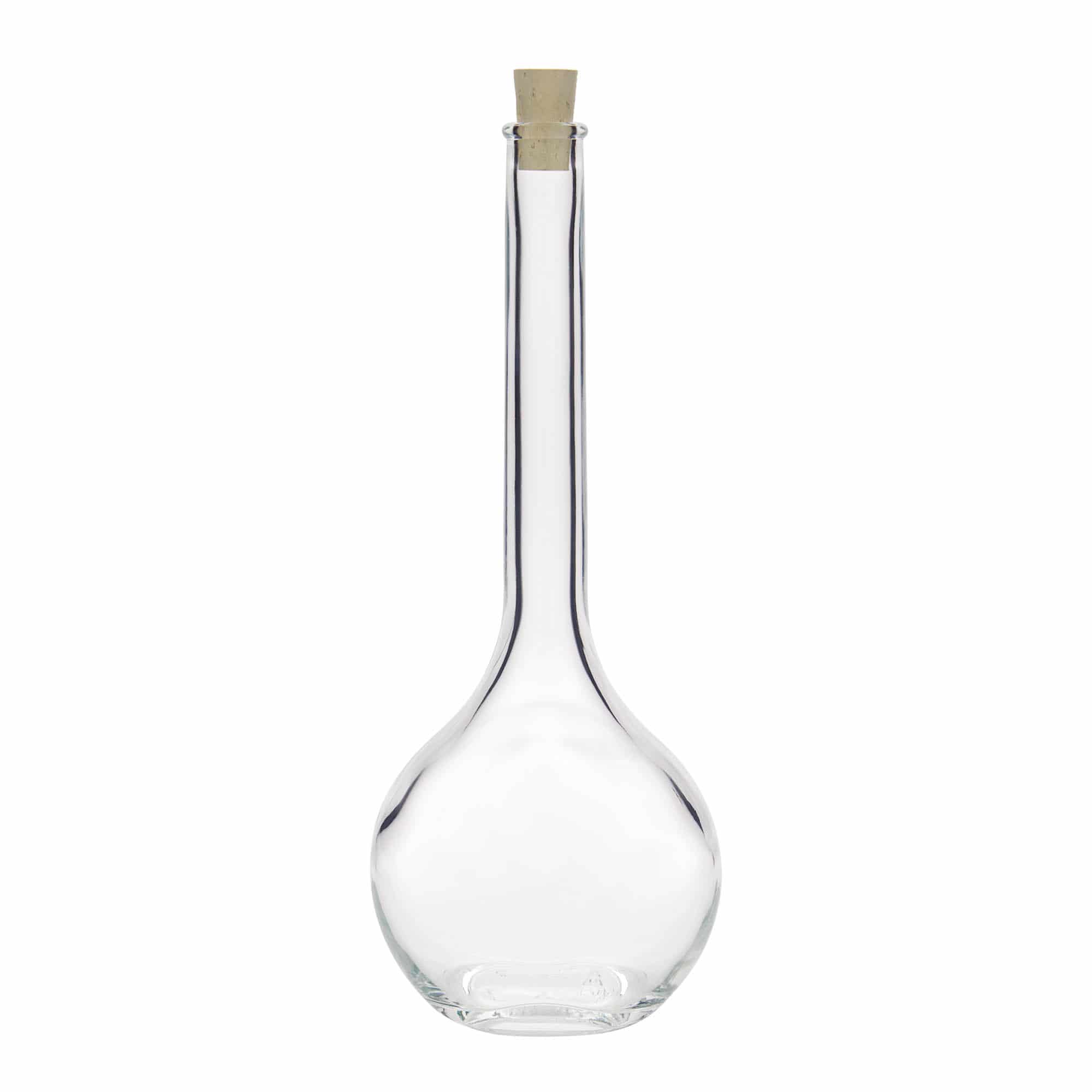 500 ml glasflaska 'Contessa', oval, mynning: kork