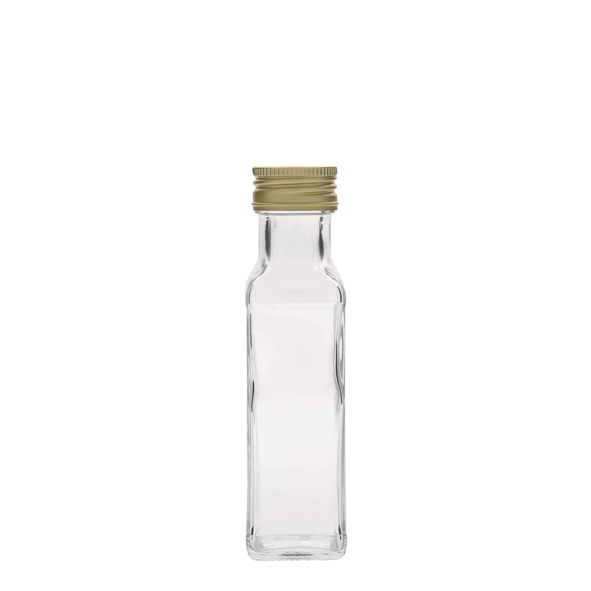 100 ml glasflaska 'Marasca', kvadratisk, mynning: PP 31,5