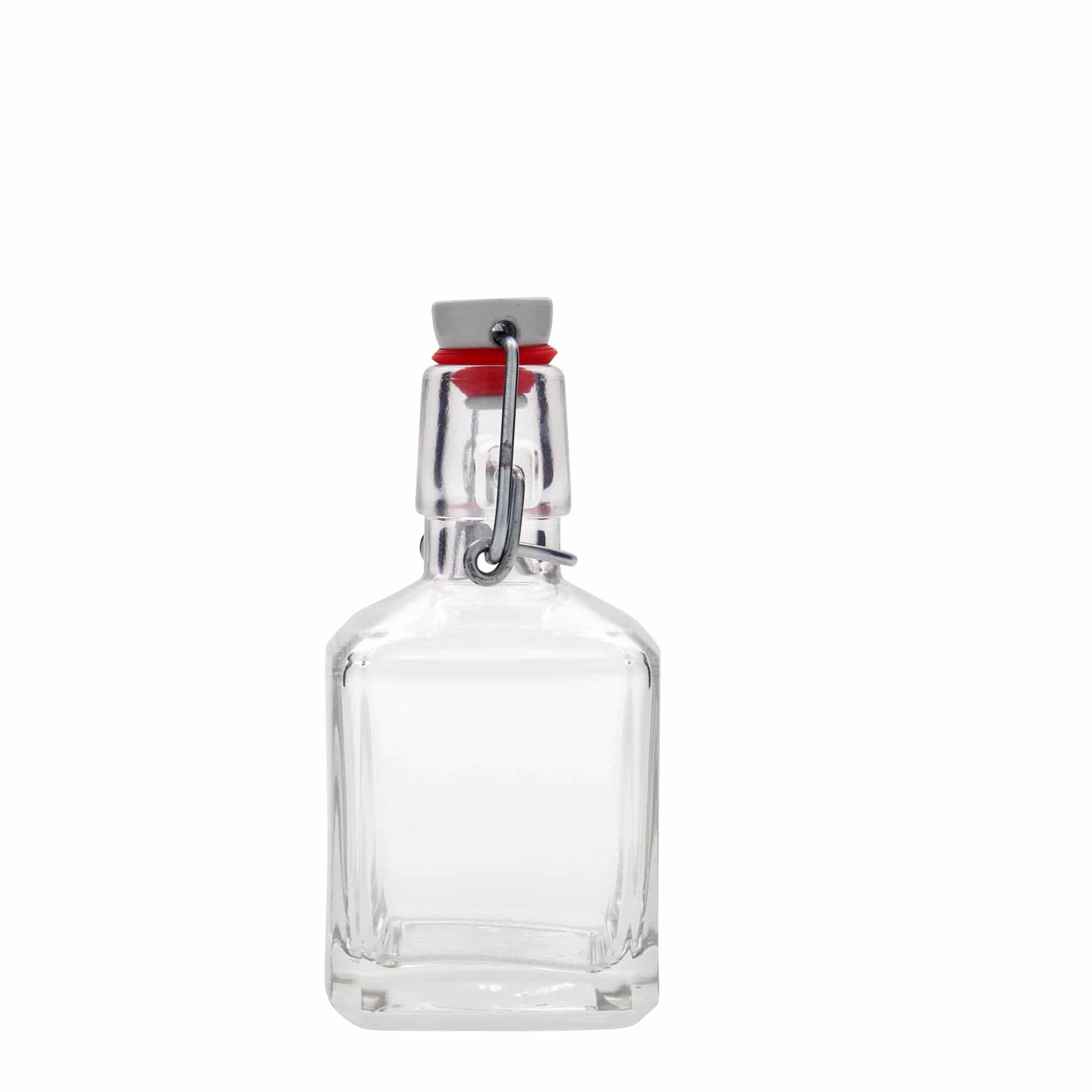200 ml glasflaska 'Kubica', kvadratisk, mynning: patentkork