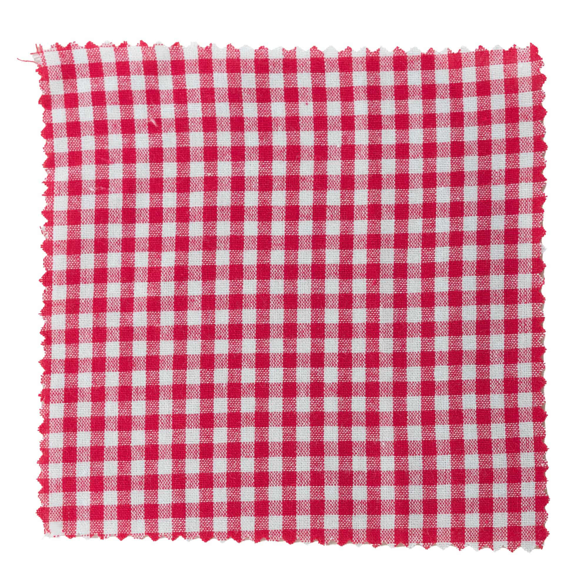 Rutig tygrundel för syltburk 15x15, kvadratisk, textil, röd, mynning: TO58-TO82