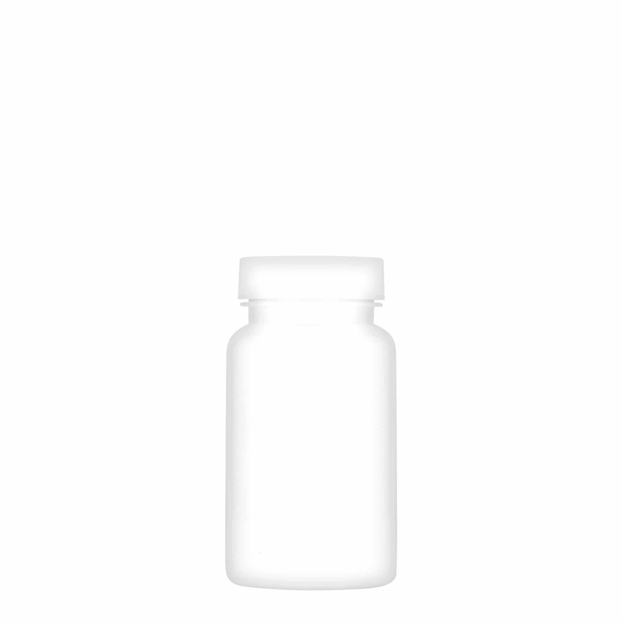 100 ml PET-packer, plast, vit, mynning: GPI 38/400