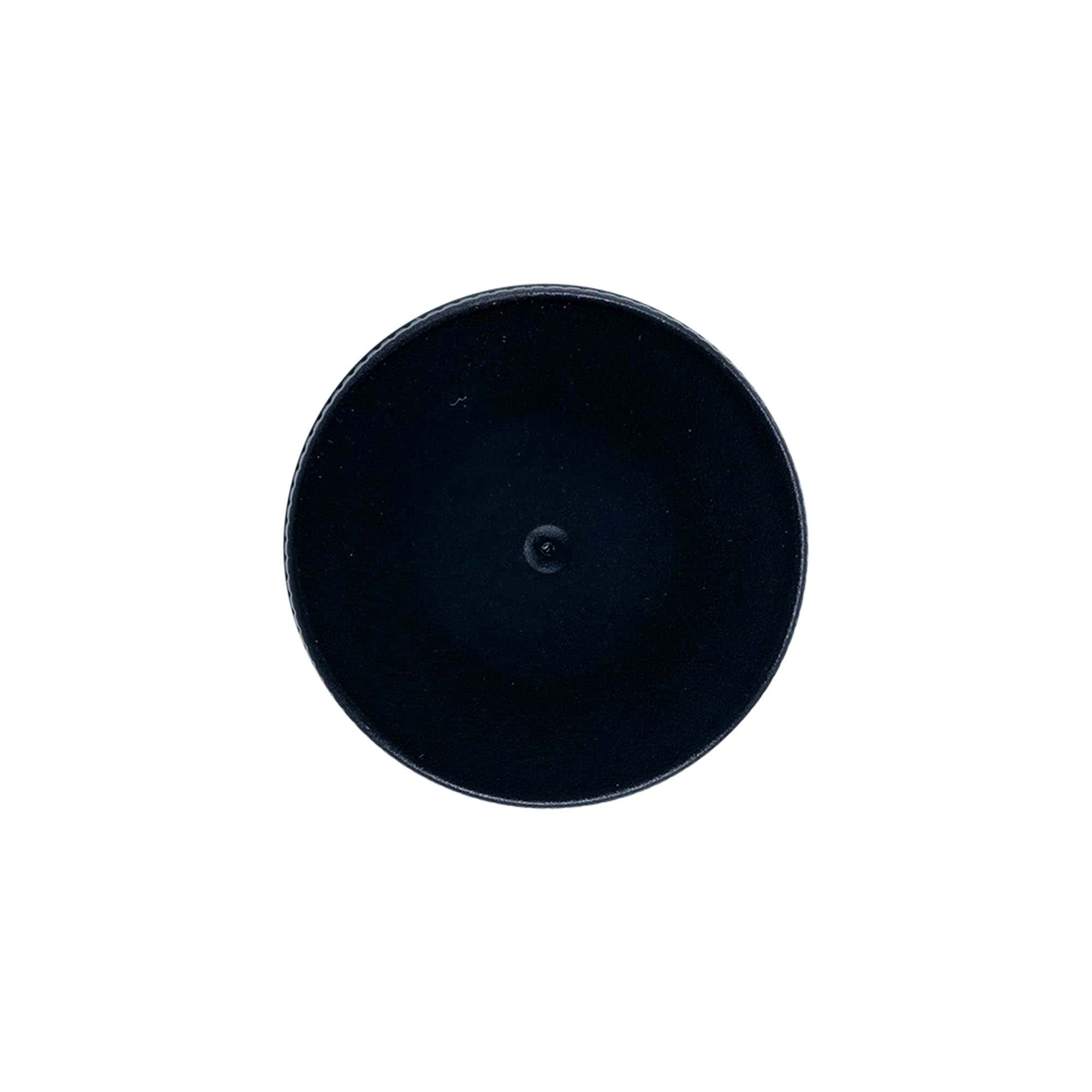 Skruvkapsel med EPE-inlägg, PP-plast, svart, för mynning: DIN 40