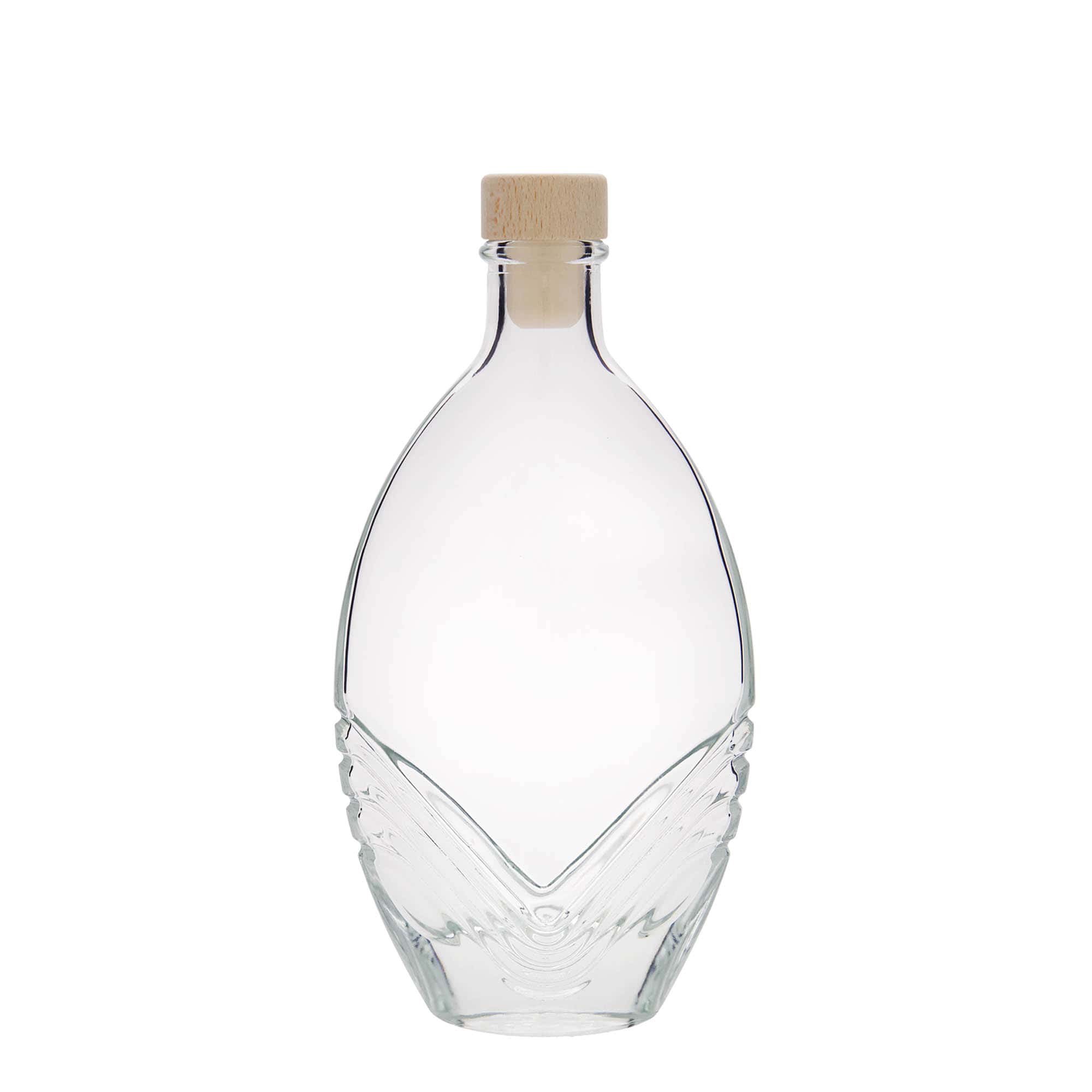 200 ml glasflaska 'Florence', oval, mynning: kork